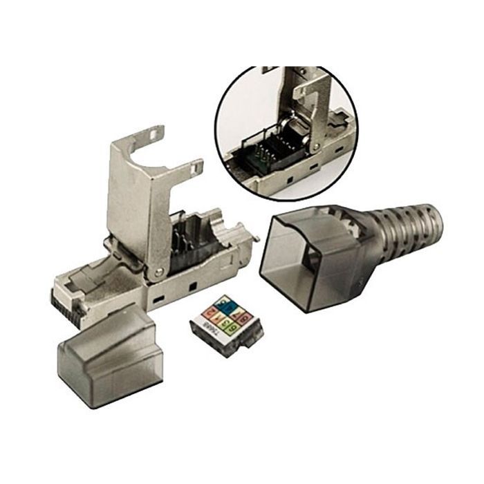 Коннектор RJ45 cat.6A STP 8P8C, безинструментальный Kingda (KD-KJ6A-17S) изображение 4
