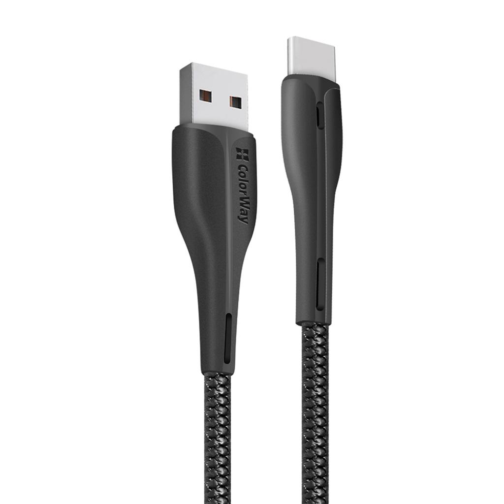 Дата кабель USB 2.0 AM to Type-C 1.0m led black ColorWay (CW-CBUC034-BK) изображение 2