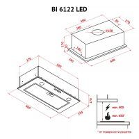 Витяжка кухонна Perfelli BI 6122 WH LED зображення 9