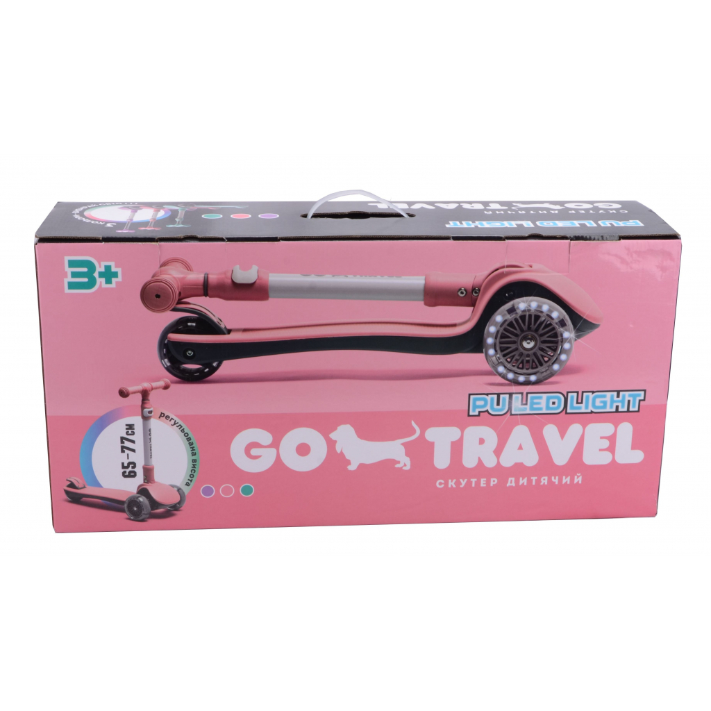 Самокат GO Travel складной Розовый (LS308PK) изображение 5