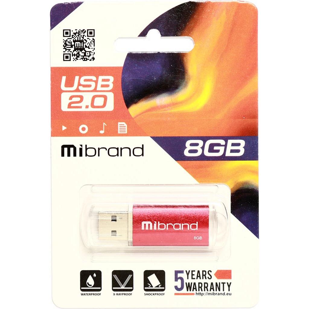 USB флеш накопичувач Mibrand 8GB Cougar Red USB 2.0 (MI2.0/CU8P1R) зображення 2