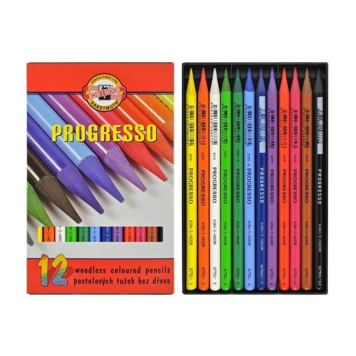 Карандаши цветные Koh-i-Noor Progresso бездревесные 12 цветов (875601) изображение 2