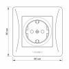 Розетка Videx BINERA 2ая із заземленням кремова (VF-BNSK1G-SS) зображення 5
