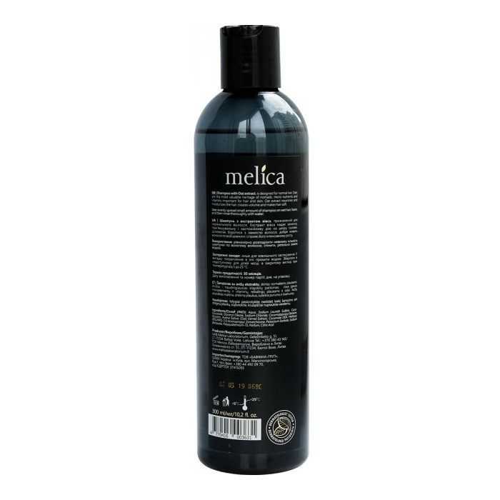 Шампунь Melica Black з екстрактом вівса для нормального волосся 300 мл (4770416003631) зображення 2