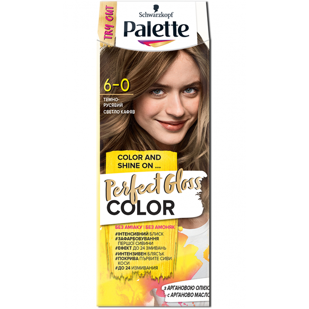 Фарба для волосся Palette Perfect Gloss Color 6-0 Темно-русявий 70 мл (4015100337525)