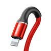 Дата кабель USB 2.0 AM to Lightning 1.0m 2.4A red Baseus (CALGH-B09) изображение 2
