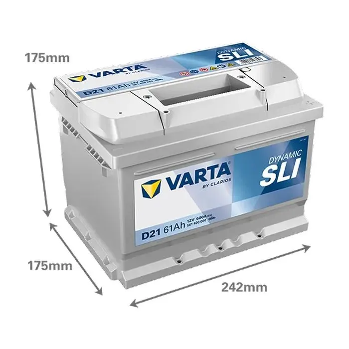 Акумулятор автомобільний Varta Silver Dynamic 61Аh (561400060) зображення 3