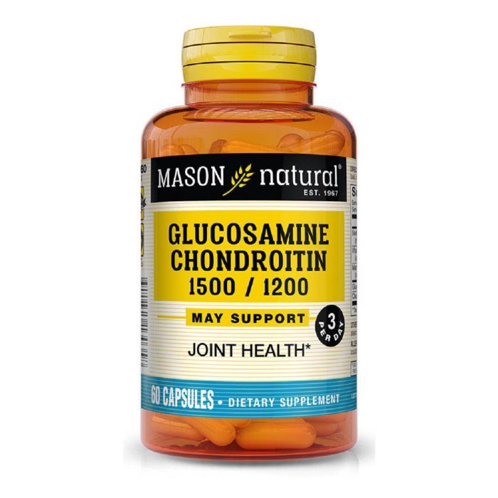 Витаминно-минеральный комплекс Mason Natural Глюкозамин Хондроитин, Glucosamine Chondroitin, 60 капсул (MAV13031)