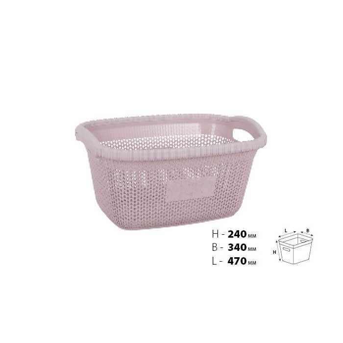 Корзина для белья Violet House 1003 Виолетта Powder 28 л (1003 Виолетта POW б/кр. 28 л) изображение 2