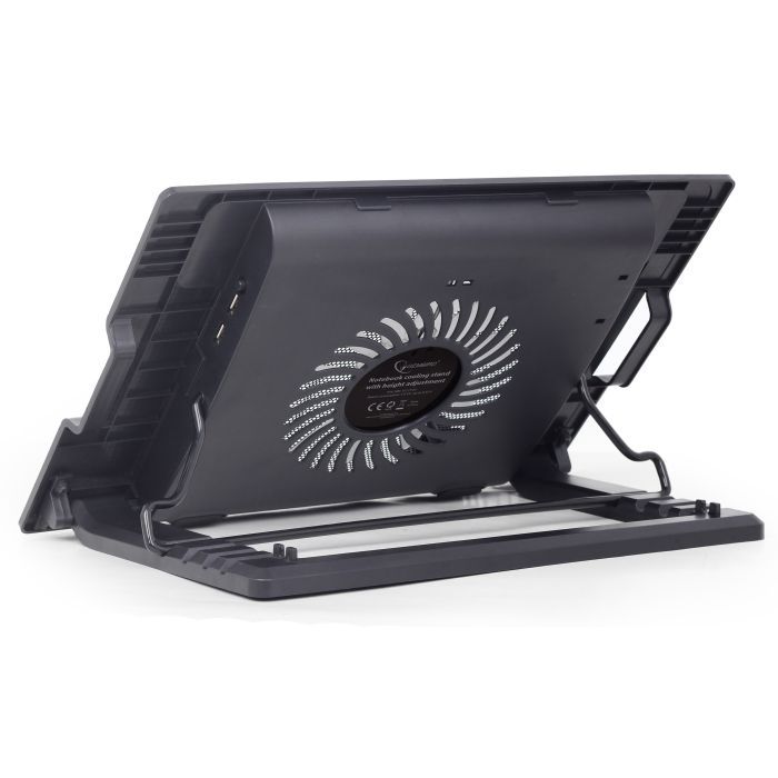 Подставка для ноутбука Gembird до 17", 1x150 mm fan, black (NBS-1F17T-01) изображение 3