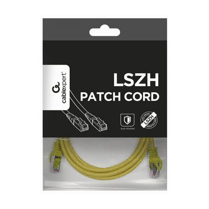 Патч-корд 1м S/FTP Cat 6A CU LSZH yellow Cablexpert (PP6A-LSZHCU-Y-1M) зображення 4