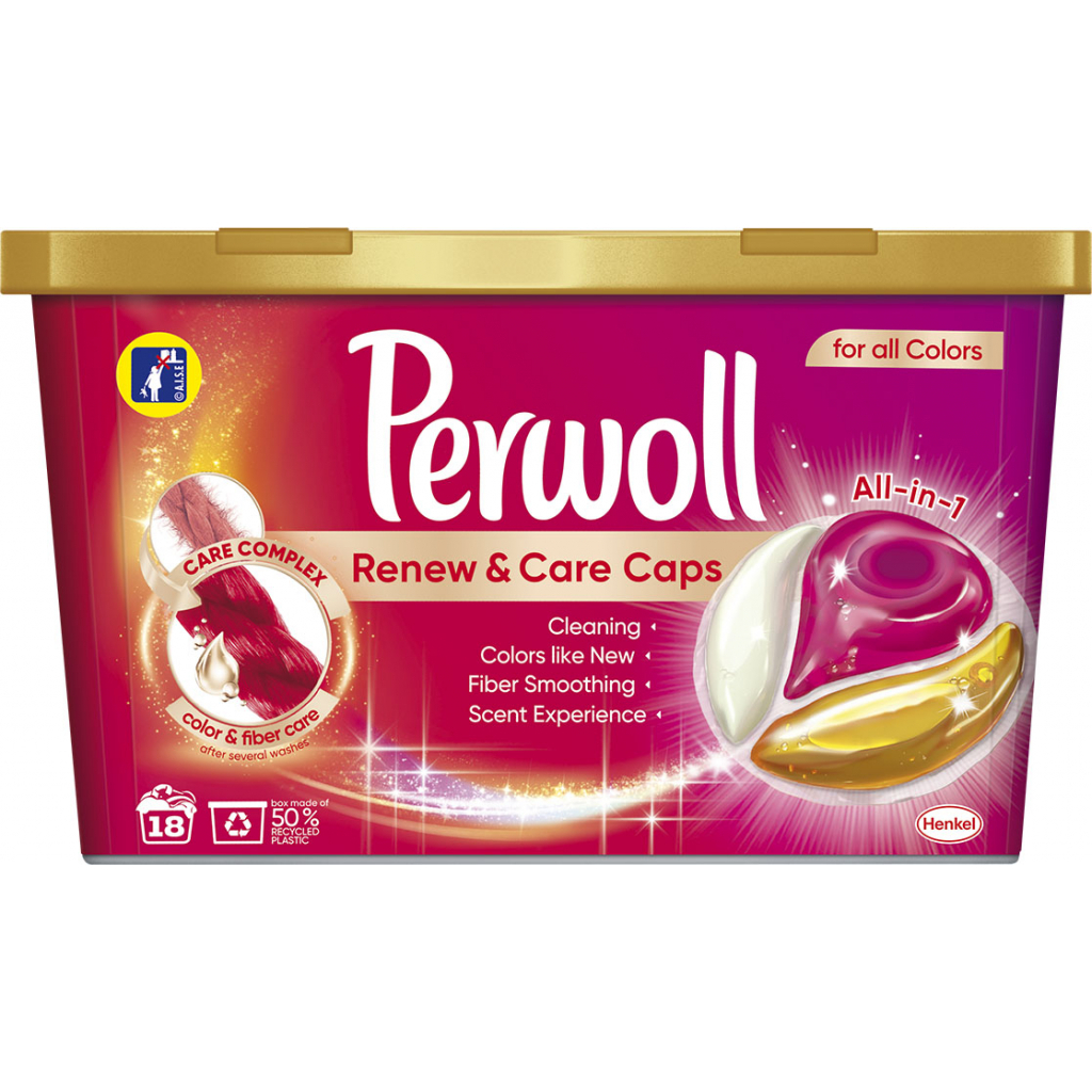 Капсули для прання Perwoll All-in-1 для кольорових речей 18 шт. (9000101513882)