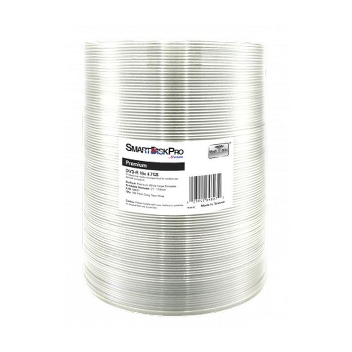 Диск DVD SmartDisk PRO DVD-R 4.7GB 16X Premium White InkJet Printable WRAP(21-1 (69827)