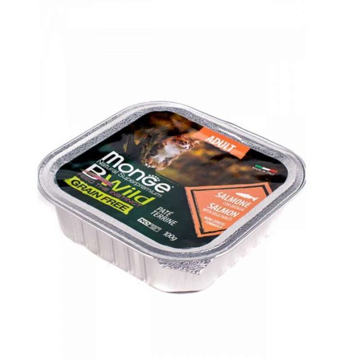 Паштет для кошек Monge BWild Grain Free Wet Salmon Adult Cat 100 г (8009470012881) изображение 3