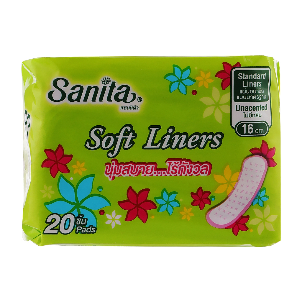 Ежедневные прокладки Sanita Panty Soft Liners 16 см 20 шт. (8850461601771)