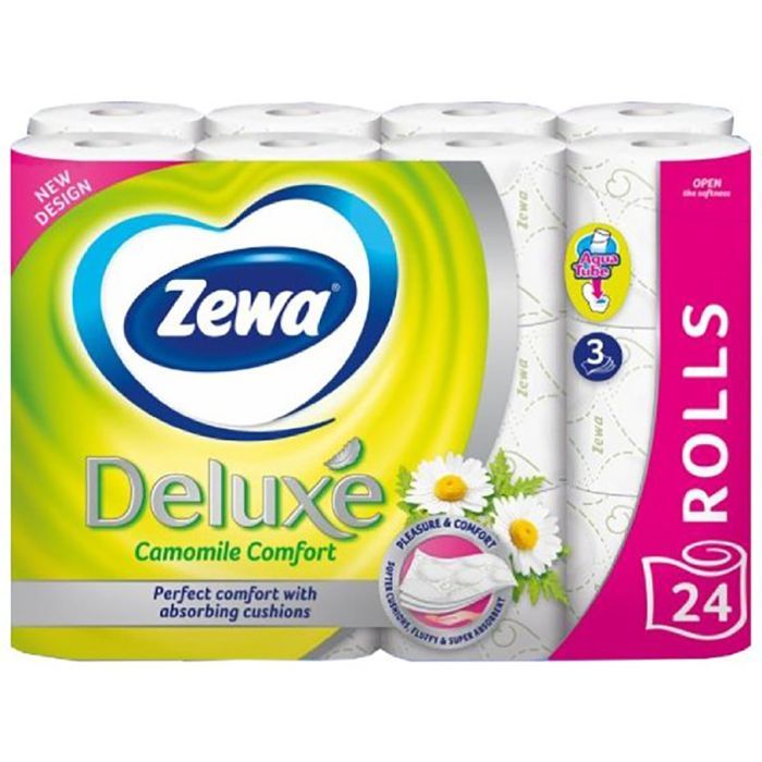Туалетная бумага Zewa Deluxe Ромашка 3 слоя 4 рулона (7322540060133)