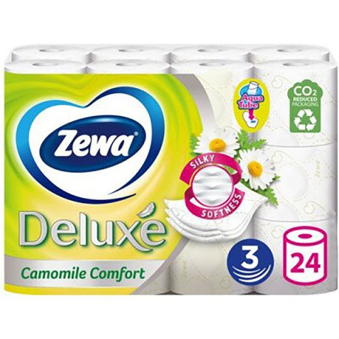 Туалетная бумага Zewa Deluxe Ромашка 3 слоя 4 рулона (7322540060133) изображение 2