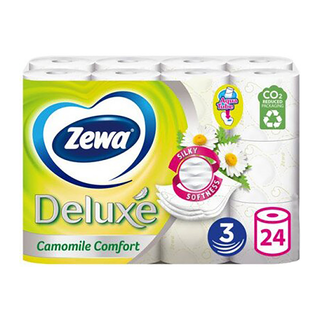 Туалетная бумага Zewa Deluxe Ромашка 3 слоя 4 рулона (7322540060133) изображение 2
