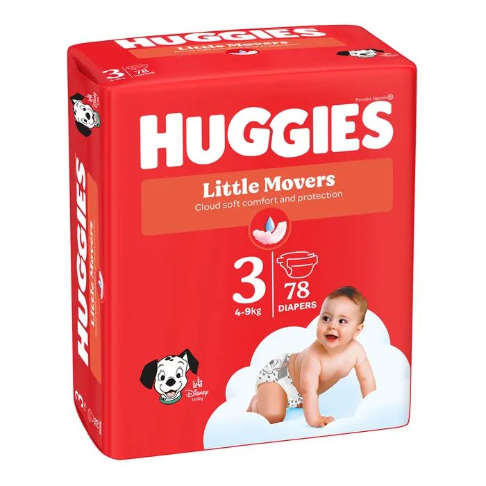 Подгузники Huggies Little Movers 3 (5-9 кг) Mega 78 шт (5029053548760) изображение 2