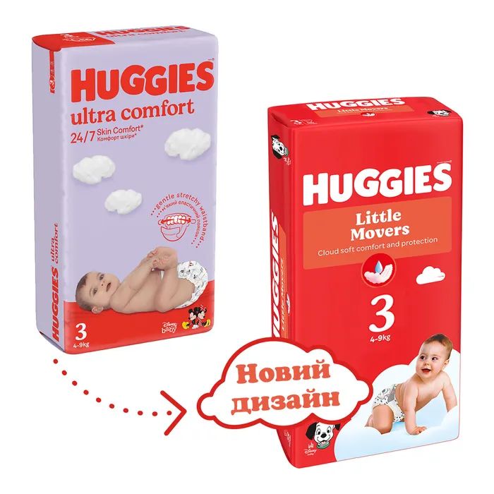 Подгузники Huggies Little Movers 3 (5-9 кг) Mega 78 шт (5029053548760) изображение 3