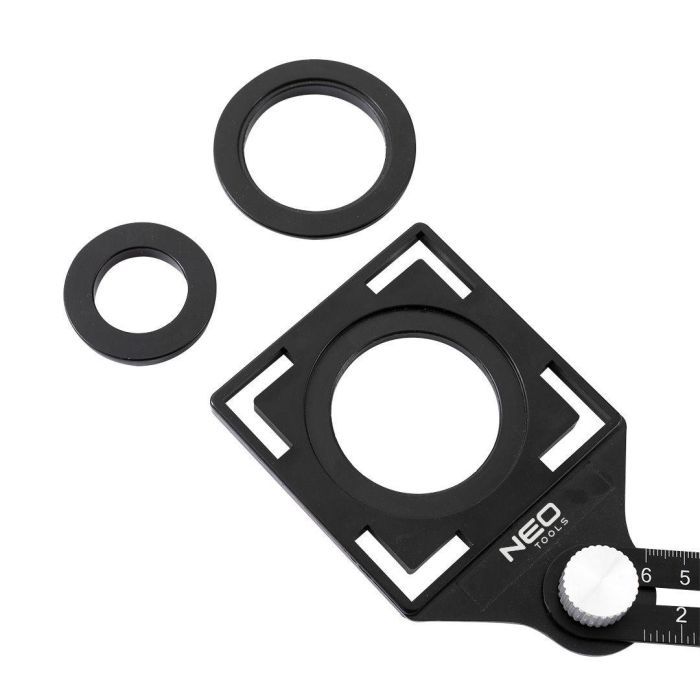 Линейка строительная Neo Tools угловая, алюминий, 6 плечей с шкалой 0-6 см, отверствие в ша (72-351) изображение 3