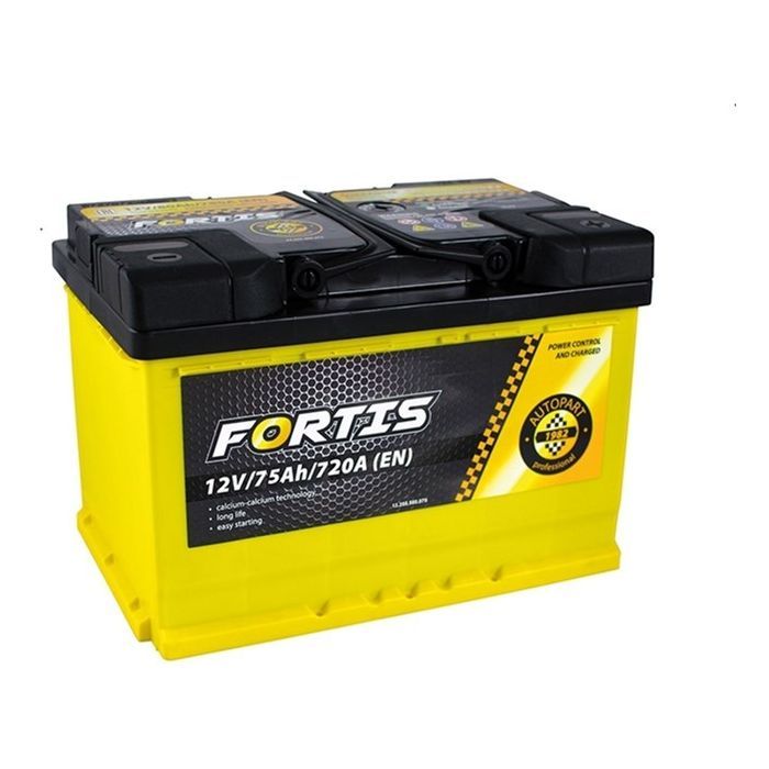 Аккумулятор автомобильный FORTIS 75 Ah/12V низький Euro (FRT75-00L)