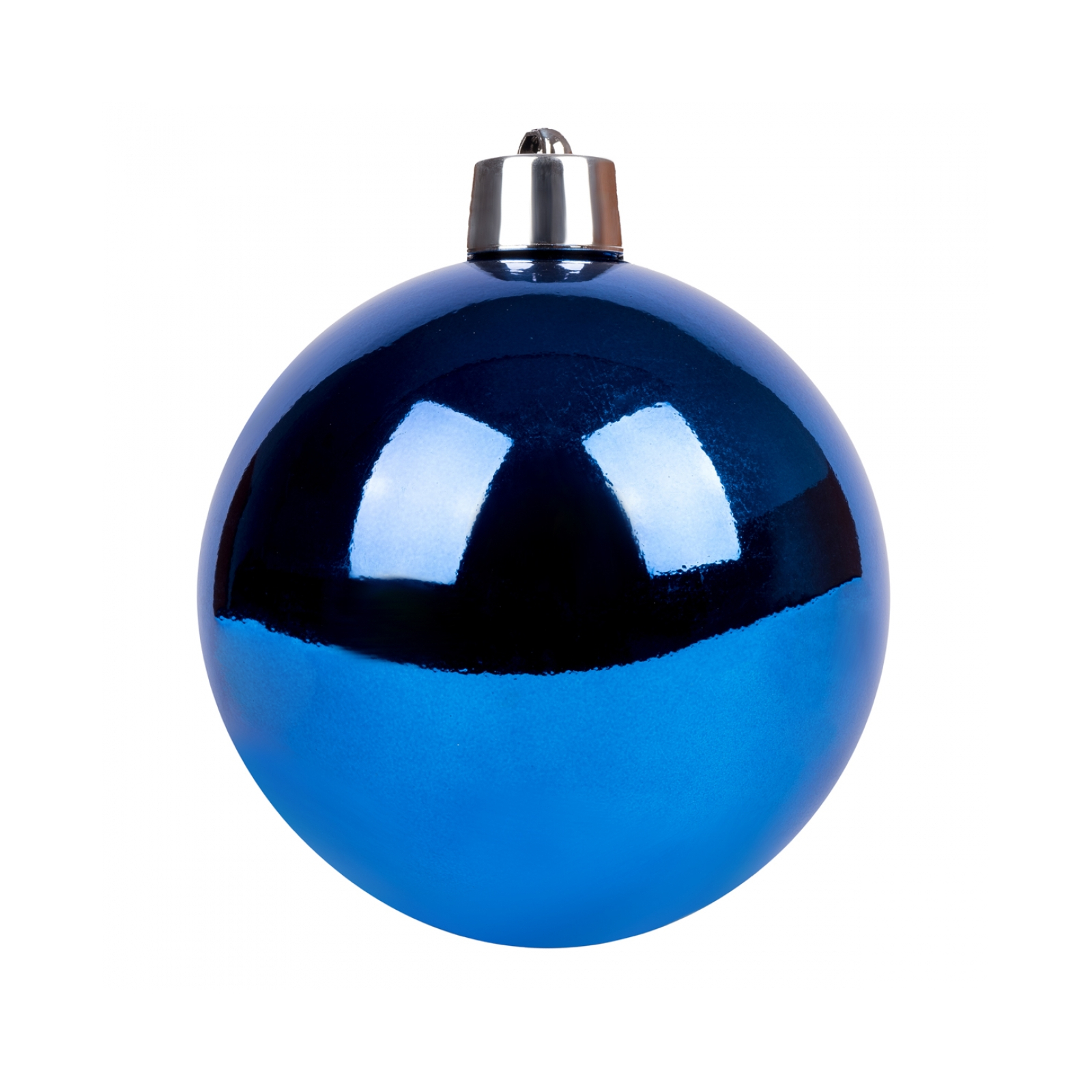Елочная игрушка Novogod`ko шар, пластик, 20 см, синяя, глянец (974070)