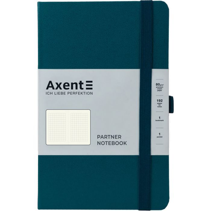 Книга записная Axent Partner, 125x195 мм, 96 листов, клетка, желтая (8201-08-A)