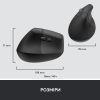 Мишка Logitech Lift Left Vertical Ergonomic Wireless/Bluetooth for Business Graphite (910-006495) зображення 8