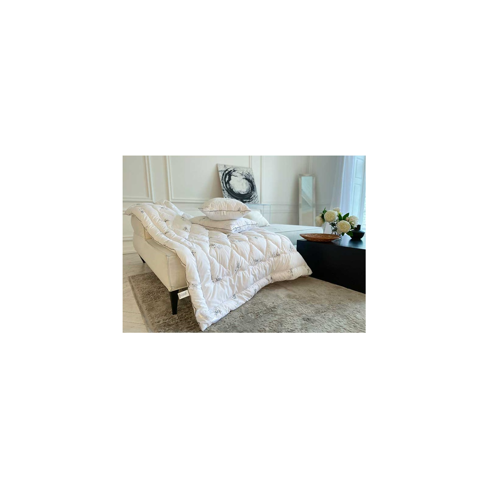 Подушка Руно зі штучного лебединого пуху "Swan Luxury" 50х70 см (310.52_Swan Luxury) зображення 3