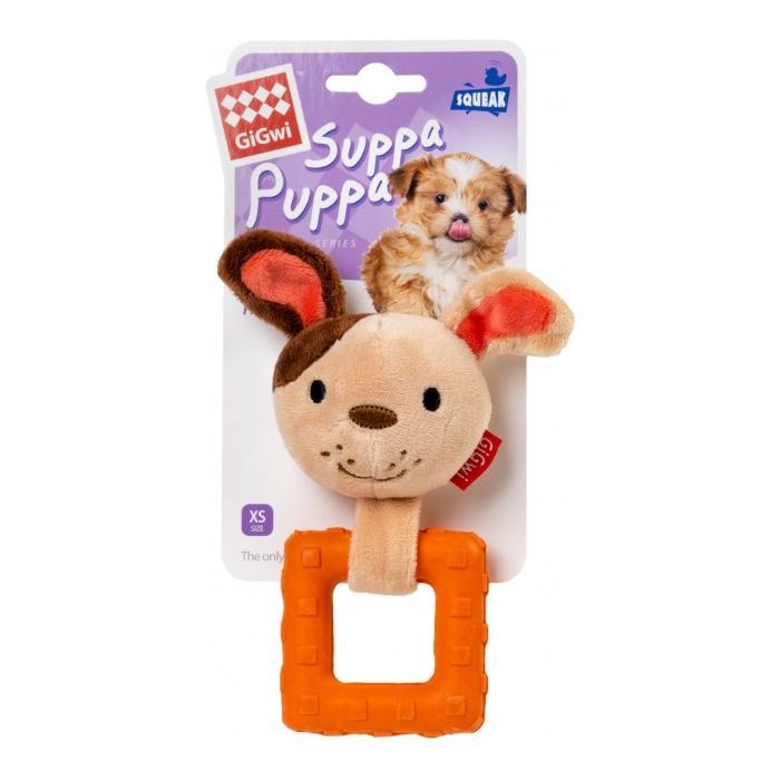 Игрушка для собак GiGwi Suppa Puppa Собачка с пискавкой 15 см (75032) изображение 2