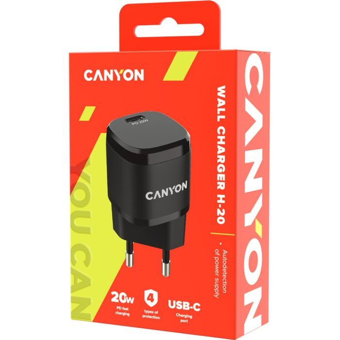 Зарядное устройство Canyon PD 20W black (CNE-CHA20B05) изображение 4