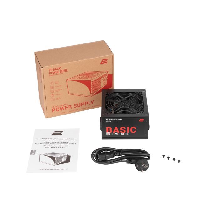 Блок питания 2E BASIC POWER (400W), 80, 120mm, 1xMB 24pin(20+4), 1xCPU 8pin(4+4), 3xMolex, 4xSATA, 1xPCIe 8pin( (2E-BP400-120APFC) изображение 9