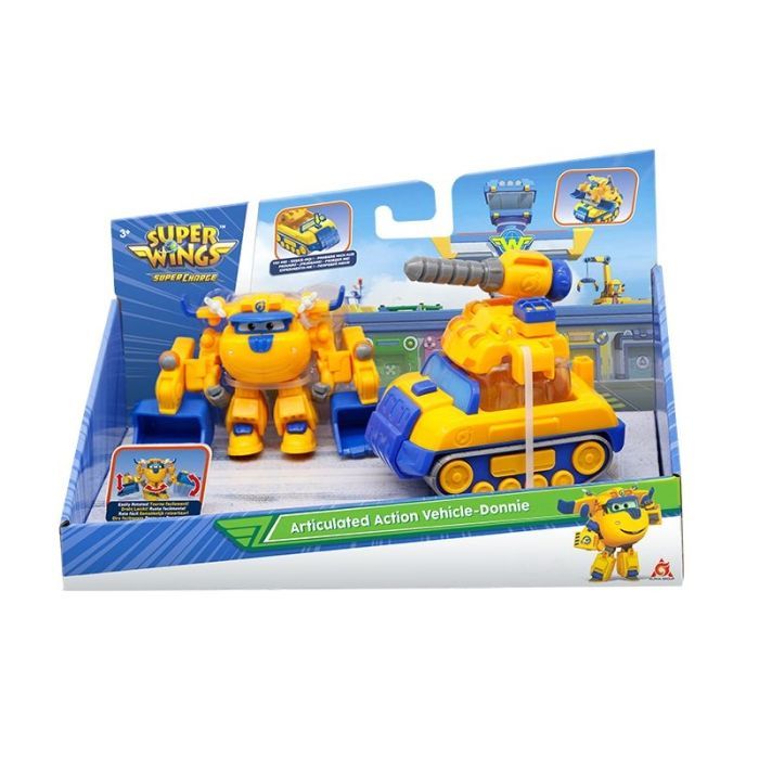 Игровой набор Super Wings Supercharge Articulated Action Vehicle Donnie, Донни (EU740992V) изображение 7