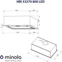 Вытяжка кухонная Minola HBI 53270 BL 800 LED изображение 10