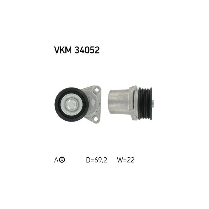 Натяжитель ремня с роликом SKF VKM 34052