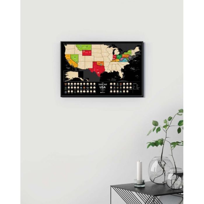 Скретч карта 1DEA.me Travel Map USA Black (13028) изображение 3