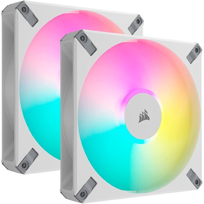 Кулер до корпусу Corsair AF140 RGB Elite White Dual Pack (CO-9050160-WW)