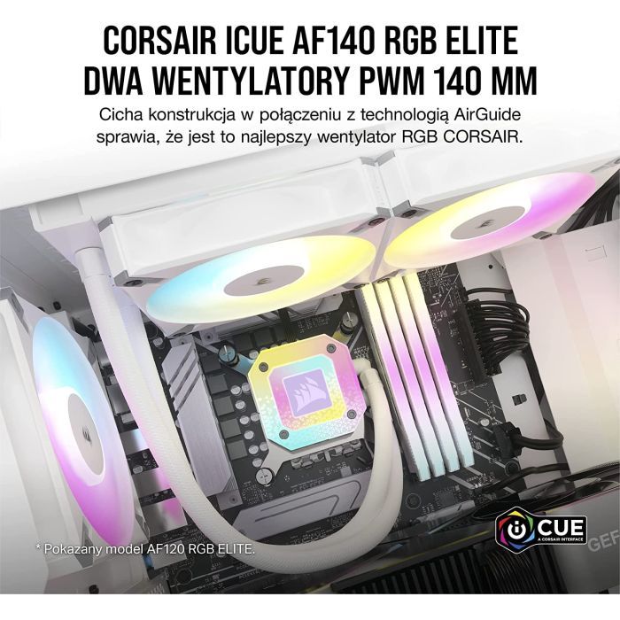 Кулер до корпусу Corsair AF140 RGB Elite White Dual Pack (CO-9050160-WW) зображення 4