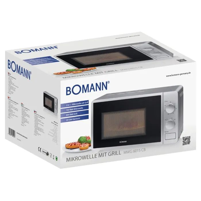 Мікрохвильова піч Bomann MWG 6015 CB silver (MWG6015CB silver) зображення 2