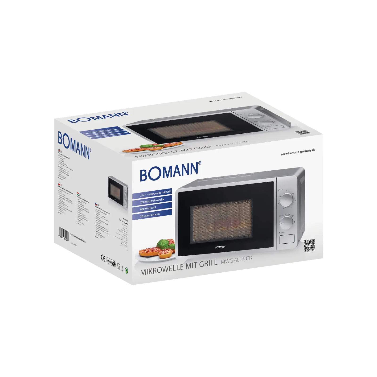 Микроволновая печь Bomann MWG 6015 CB silver (MWG6015CB silver) изображение 2