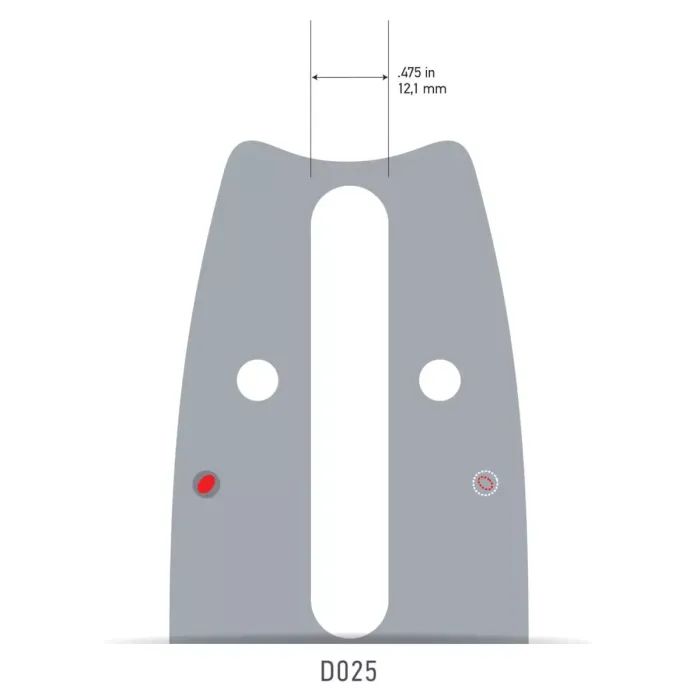 Шина для ланцюгової пили Oregon 0.325'', 1.5 мм, 18''/45 см (183SFHD025) зображення 3