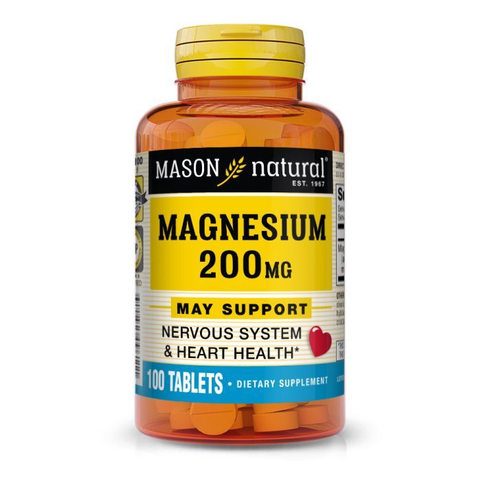 Минералы Mason Natural Магний, 200 мг, Magnesium, 100 таблеток (MAV09611)