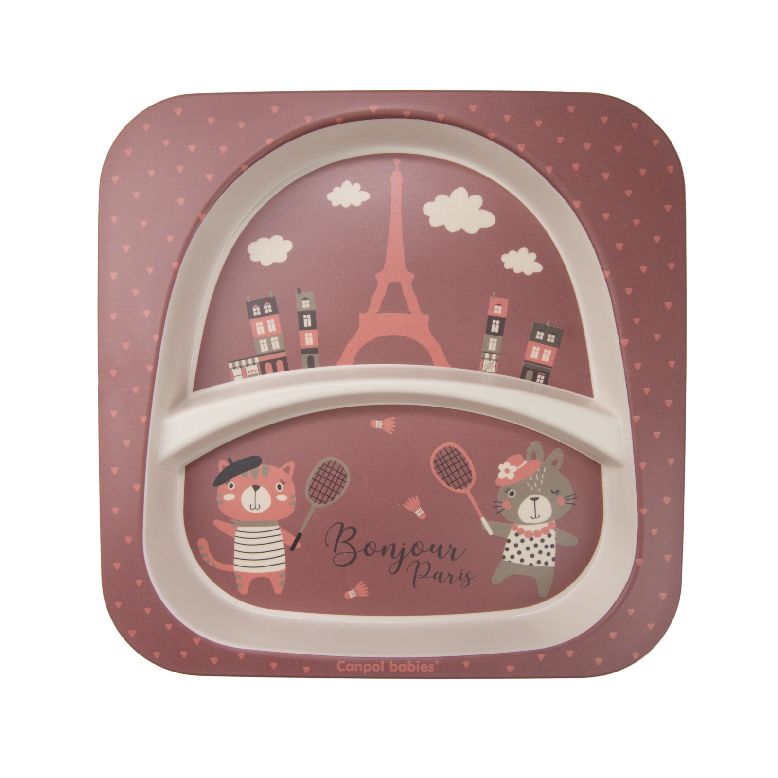 Набір дитячого посуду Canpol babies BONJOUR PARIS посуду 5 ел. червоний (9/227_red) зображення 3