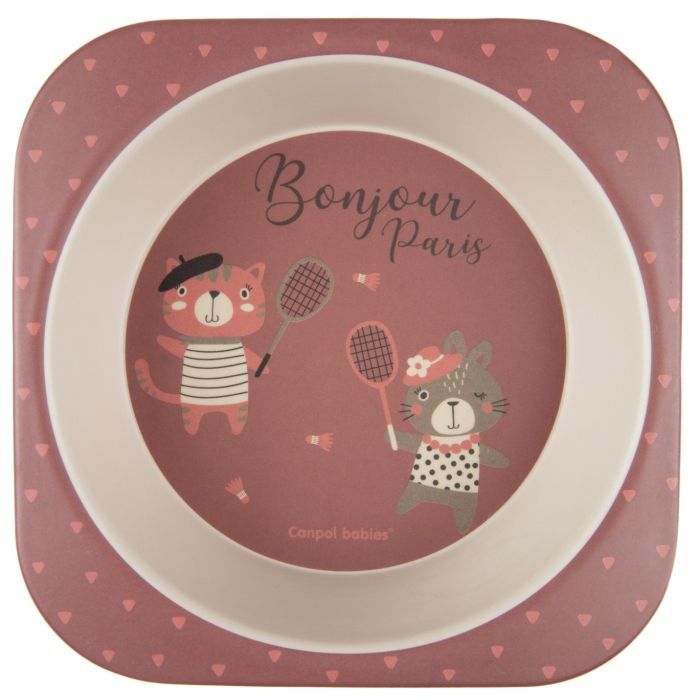 Набор детской посуды Canpol babies BONJOUR PARIS посуды 5 эл. бежевый (9/227_bei) изображение 4