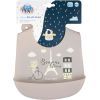 Слинявчик Canpol babies Bonjour Paris силіконовий з кишенькою беж (74/027_bei) зображення 2