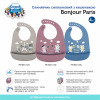 Слюнявчик Canpol babies Bonjour Paris силиконовый с карманом беж (74/027_bei) изображение 9