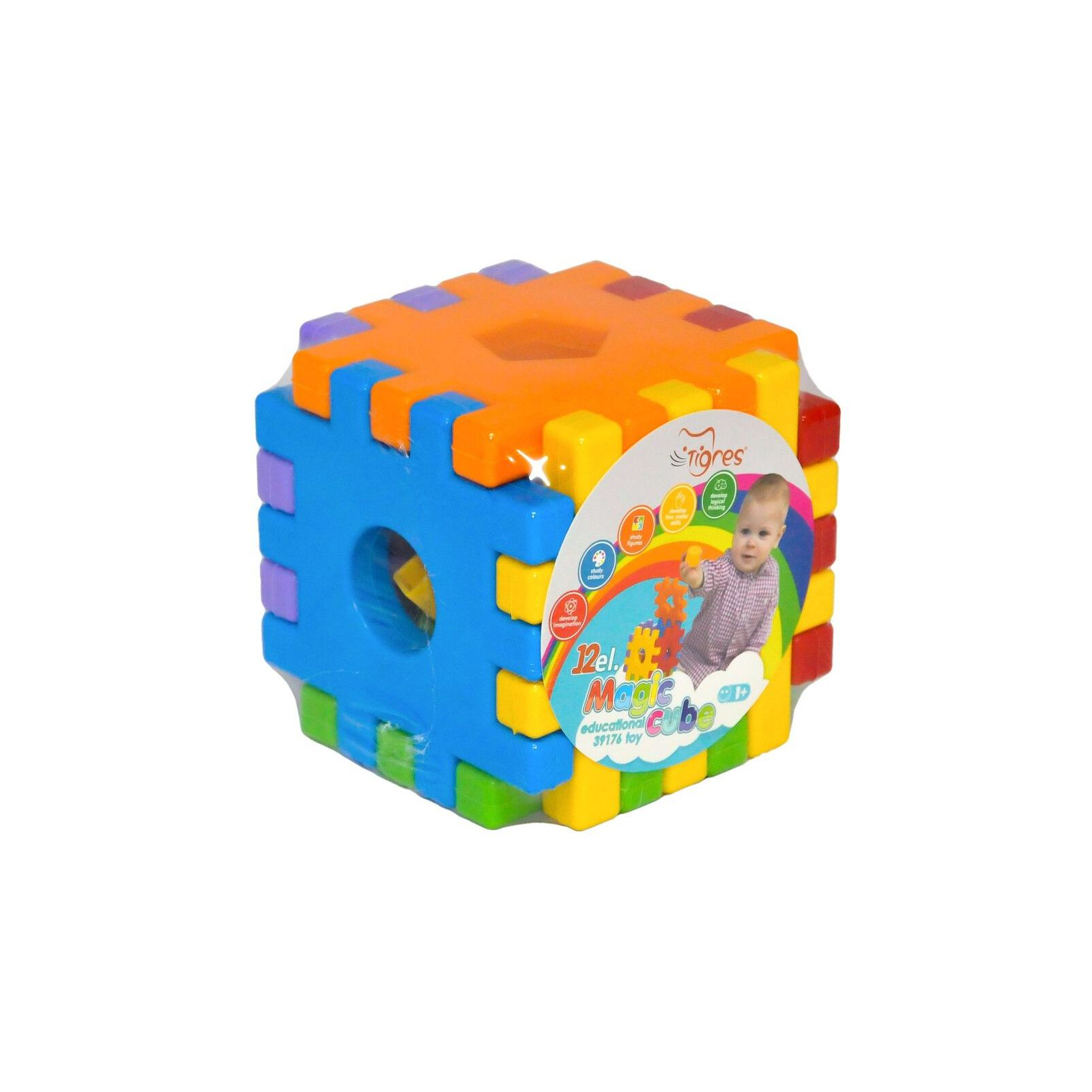 Розвиваюча іграшка Tigres Чарівний куб 12 елементів (39176) зображення 4