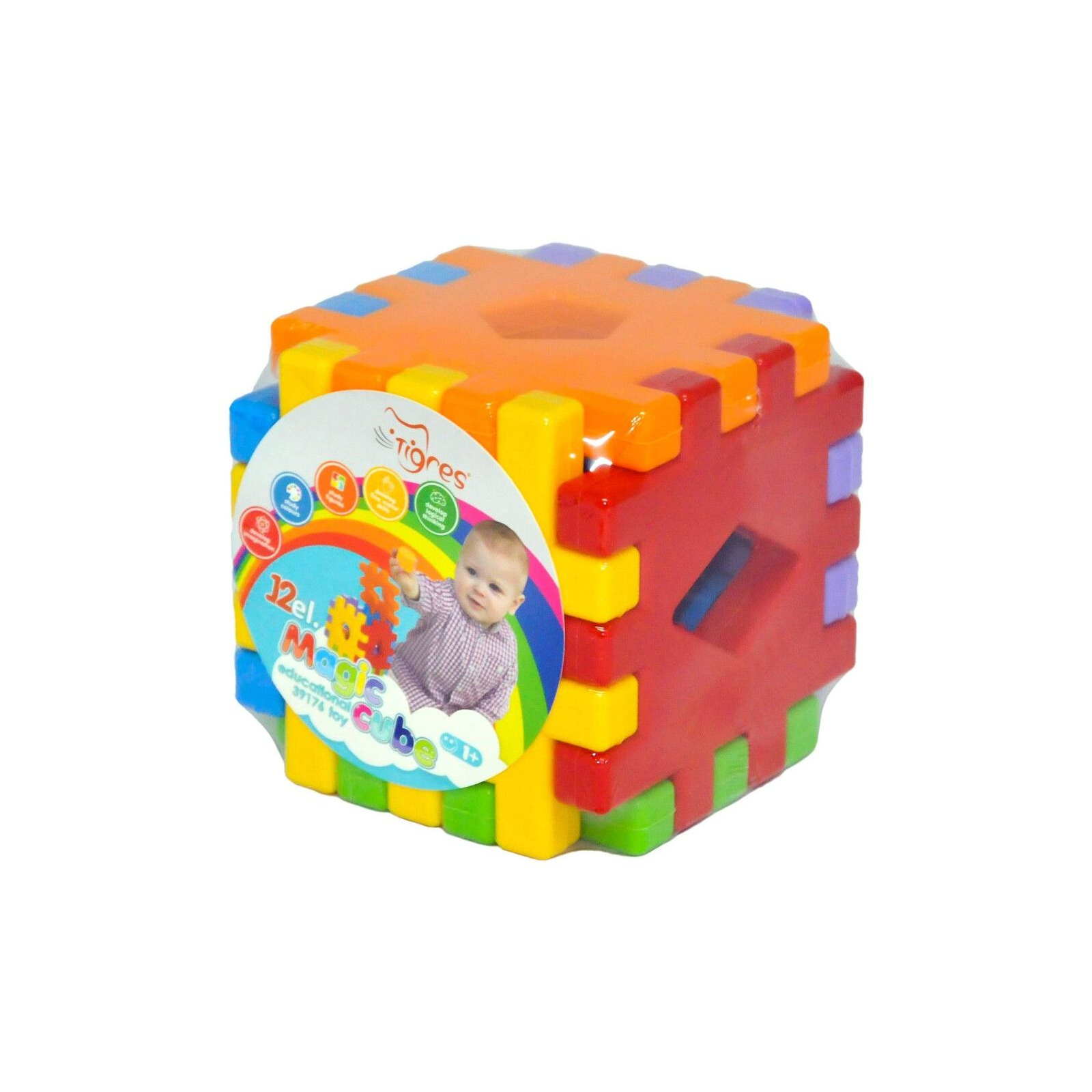 Розвиваюча іграшка Tigres Чарівний куб 12 елементів (39176) зображення 5