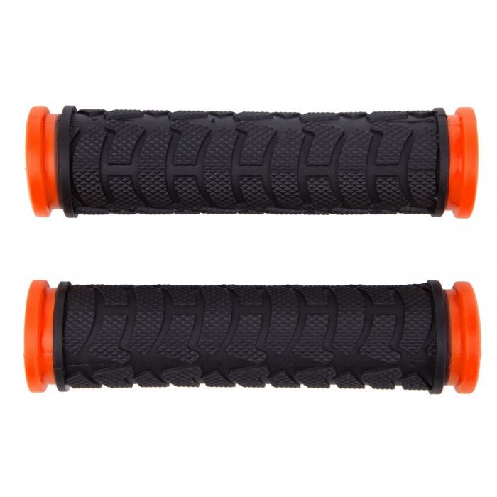Грипсы Bravvos L122 мм FL-424 Black/Orange (GRI-332)